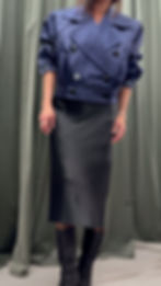 Thumbnail: SAINT LAURENT Rive Gauche 1988 Satin Crop Jacket M