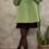 Thumbnail: ARMANI 2004 chartreuse llama mod crop coat S M