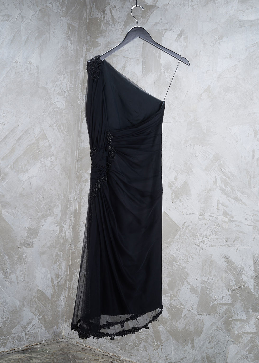 Thumbnail: GIANNI VERSACE COUTURE 1990s Asymmetric ruched dress S