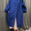 Thumbnail: GIANNI VERSACE 1980s Blue Velvet Trim Wool Coat M L