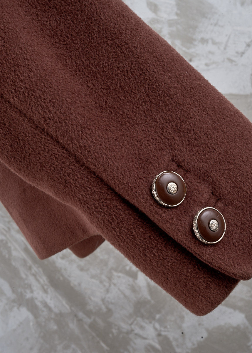 Thumbnail: GIANNI VERSACE Couture Fall 1996 Cocoa Blazer M