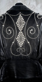 Gianni+Versace+Fall+FW+1991+Black+Leather+Studded+Jacket+Elizabeth+Taylor+Rare+Collectors+