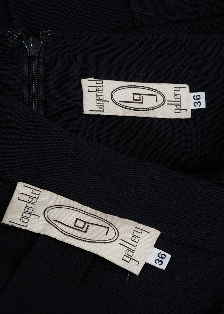 Thumbnail: LAGERFELD Gallery Late 1990s Chalis Midi Skirt and Jacket S