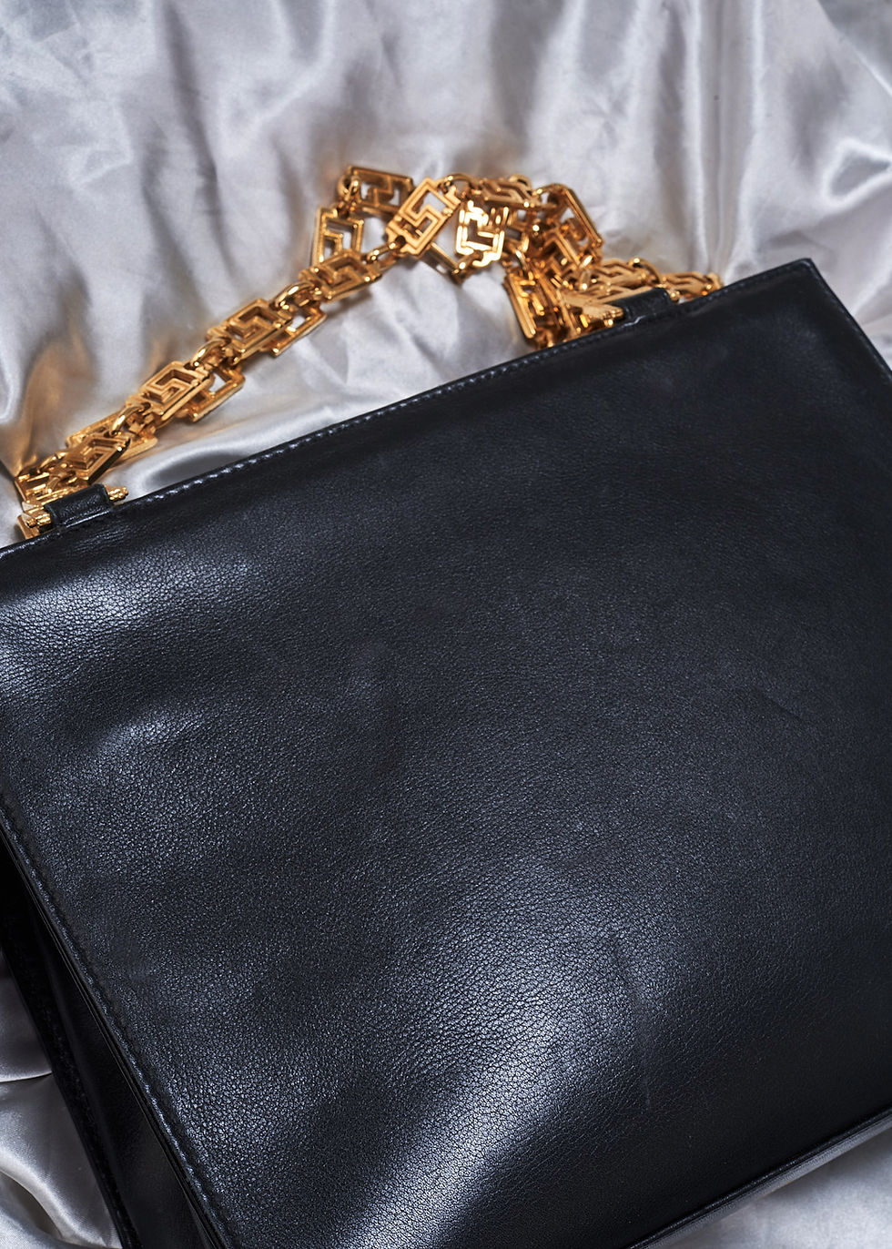 Thumbnail: GIANNI VERSACE 1990s Greek Key Medusa Chain Handbag