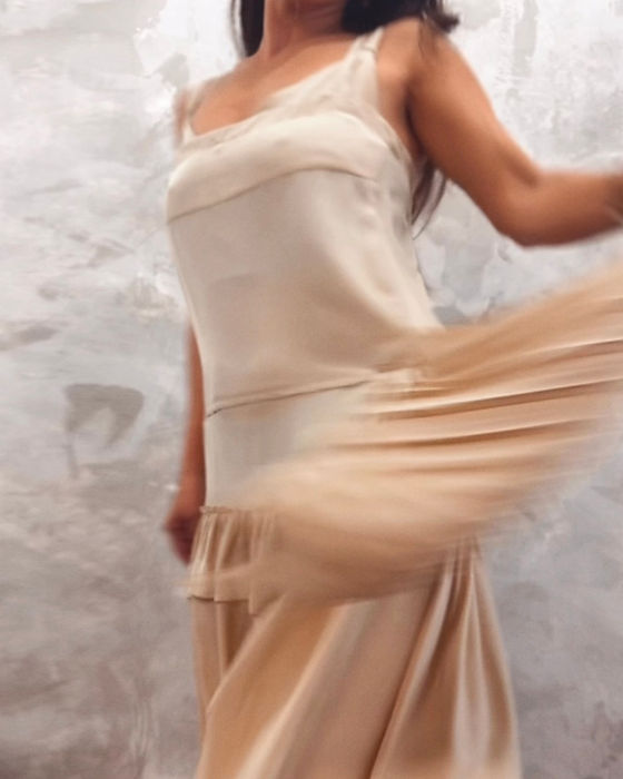 prada silk slip dress PRADA Spring 2006 Drop Waist Pleat Silk Slip Dress S M