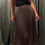 Thumbnail: CELINE 1990s Cocoa Pleat Midi Skirt M