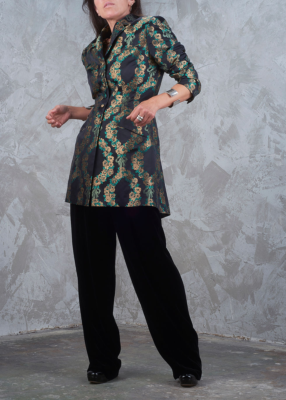 RICHARD TYLER Couture Silk Jacquard Blazer