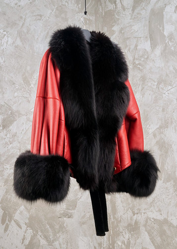 GIANFRANCO FERRE Fall 1988 Runway Leather Shearling and Fox Fur