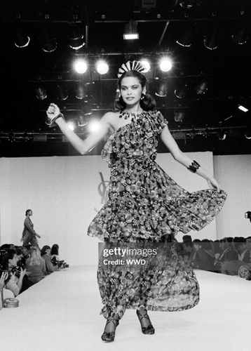 激レア80s archive SAINTLAURENT rive gauche SAINT LAURENT Rive Gauche 1980 Rare Floral Silk Maxi Dress Set M