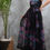 Thumbnail: I MAGNIN 1980s Black Floral Halter Maxi S