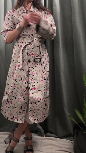 PRADA Y2K Floral Butterfly Silk Trench IT44 | A Part Of The Rest