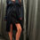 Thumbnail: CHLOE SS19 RunwayNavy Rib Knit Dress/ Duster M