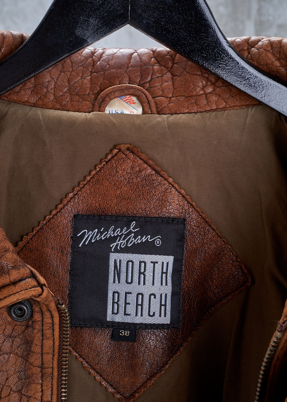 Thumbnail: NORTH BEACH Michael Hoban 1980s Distressed Leather Bomber Jacket M