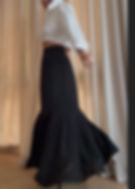 Thumbnail: KARL LAGERFELD 1990s Paneled Godet Column Skirt M