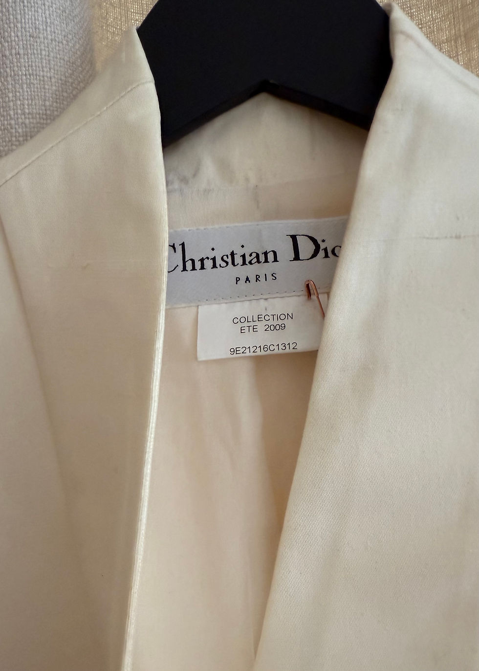Thumbnail: CHRISTIAN DIOR 2009 White Button Front Top XS