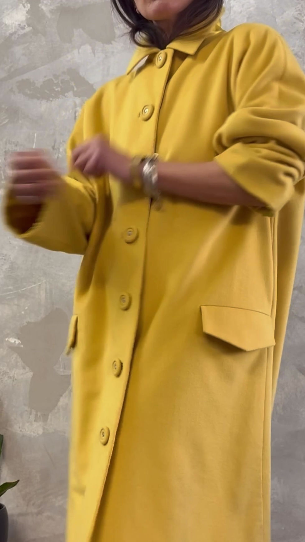 Thumbnail: GIANNI VERSACE Couture Fall 1995 Runway Documented Yellow Midi Coat M