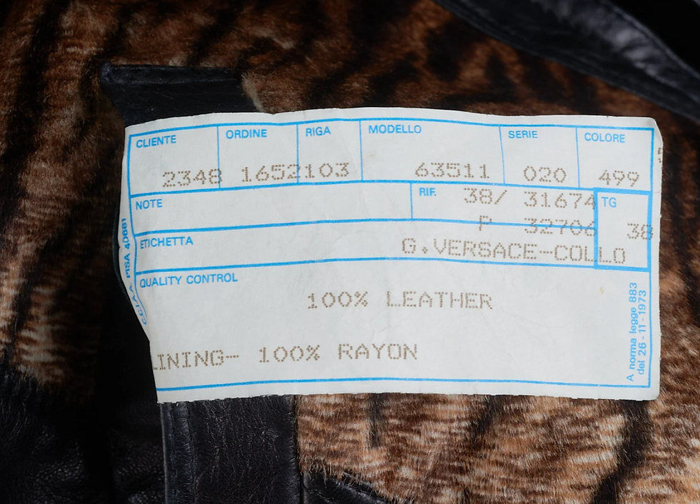 Thumbnail: GIANNI VERSACE 1992 Tiger Bondage Pony Hair Leather Jacket S