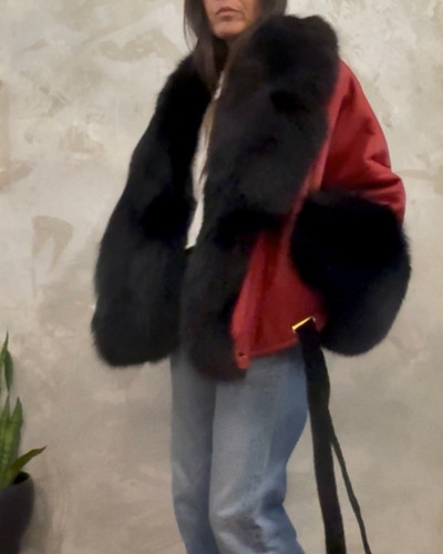 GIANFRANCO FERRE Fall 1988 Runway Leather Shearling and Fox Fur