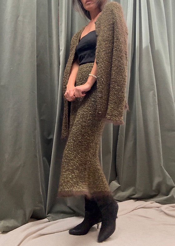 CHANEL AW 1998 Mossy Bouclé Knit Set M | A Part Of The Rest