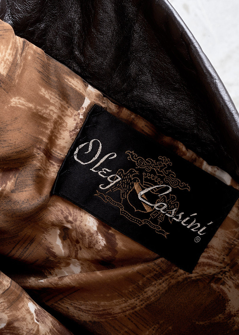Thumbnail: Oleg Cassini 1970s Fur and Leather Coat S