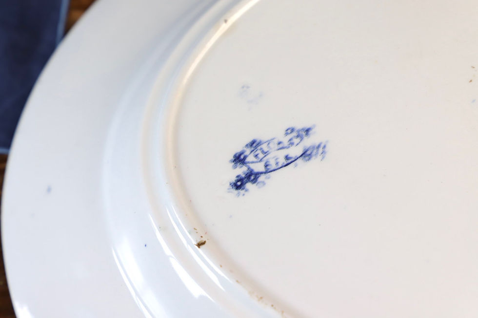 Miniature : Grand plat oval en terre de fer du XIXe