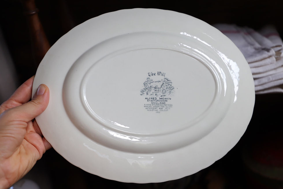 Thumbnail: Staffordshire ironstone Oval Serving Dish - The Mill