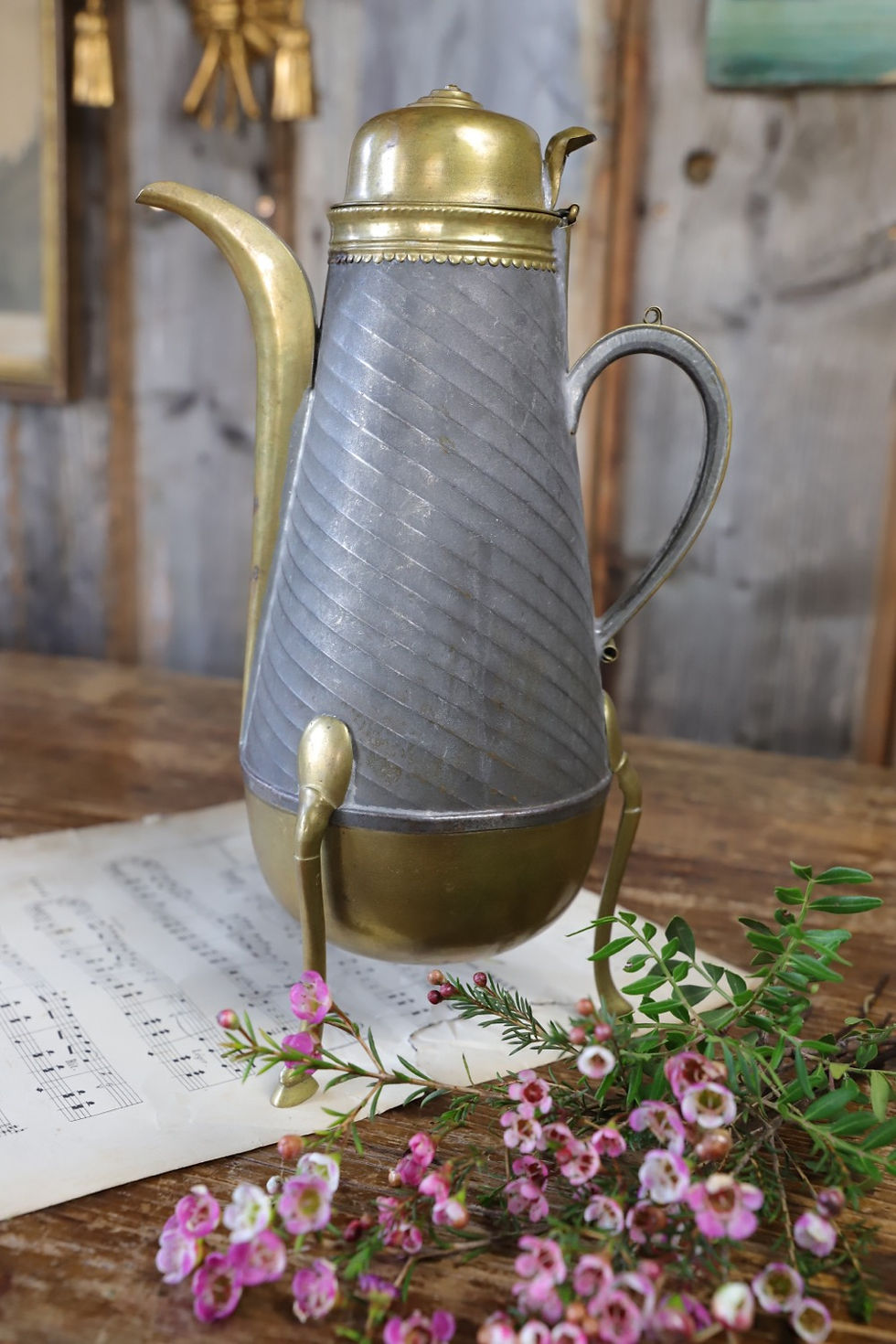 Thumbnail: 18th century brass and tin coffee maker