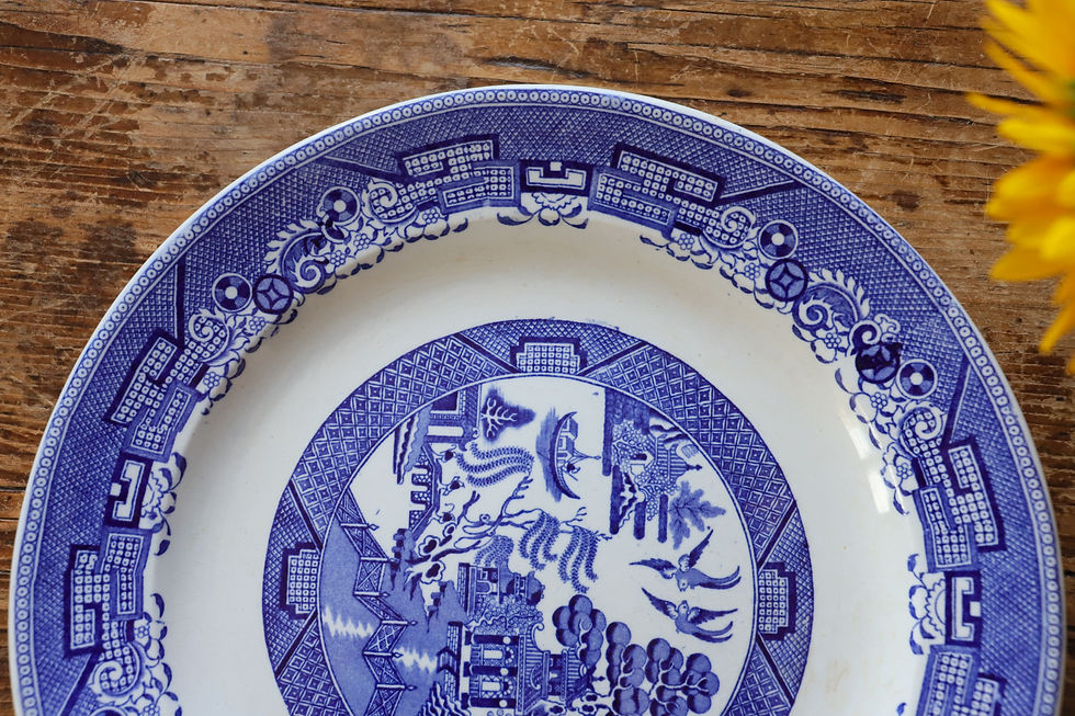 Miniature : Un grand plat rond anglais, modèle Willow