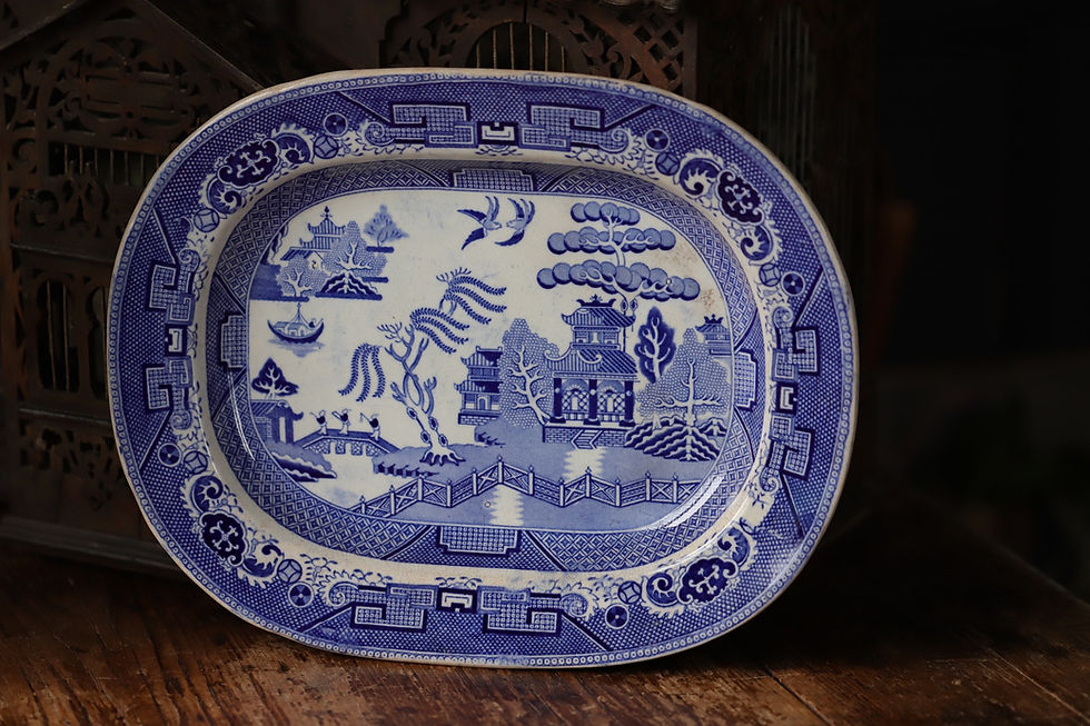 Thumbnail: 19th century English serving dish - Willow model
