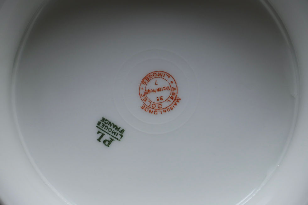 Thumbnail: Pair of Limoges porcelain footed plates