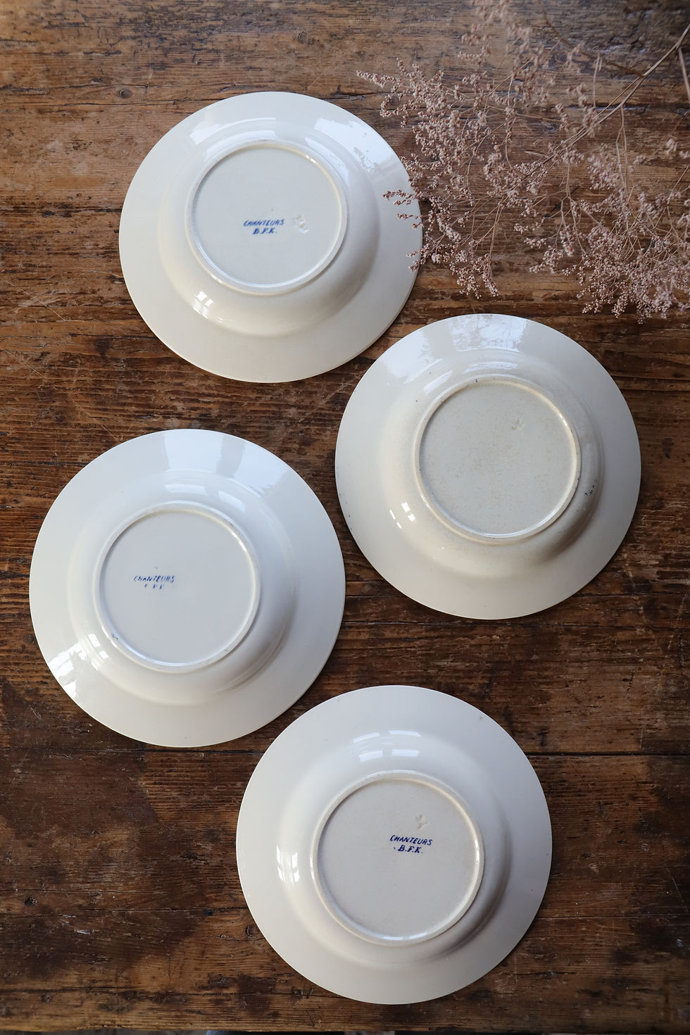Thumbnail: Set of antique ironstone plates by Boch