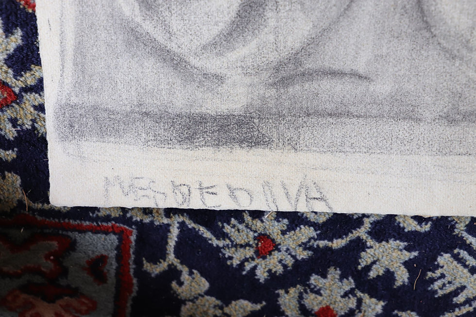 Thumbnail: Charcoal study drawing of a cherub