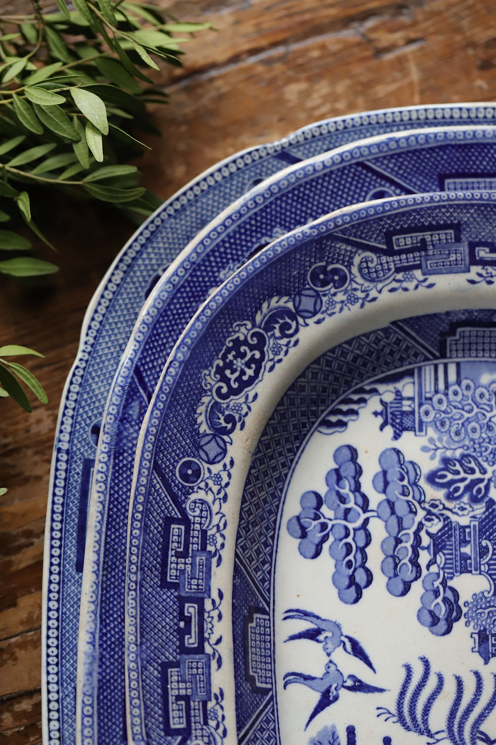 Thumbnail: 19th century English serving dish - Willow model