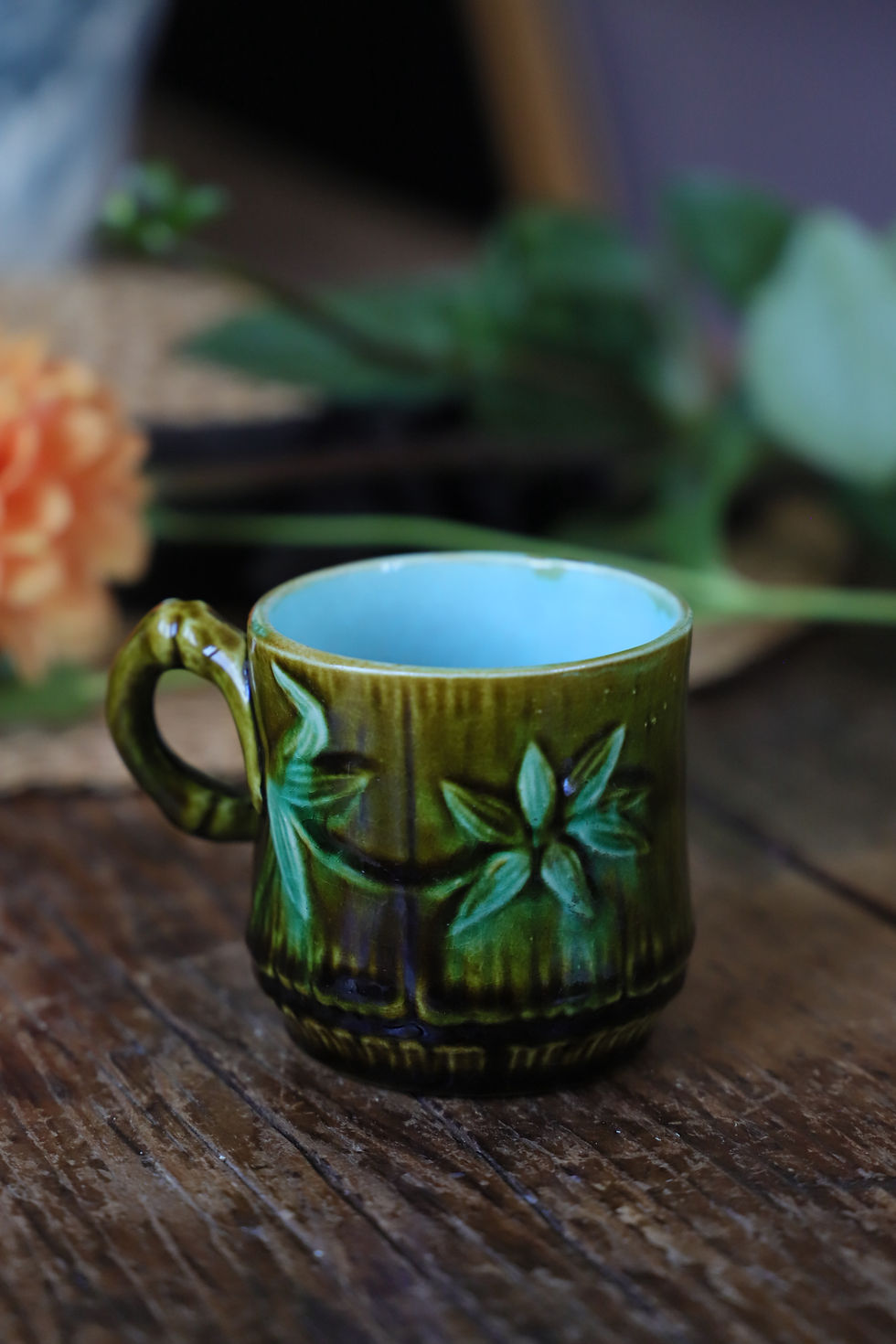 Thumbnail: Art Nouveau majolica coffee cup