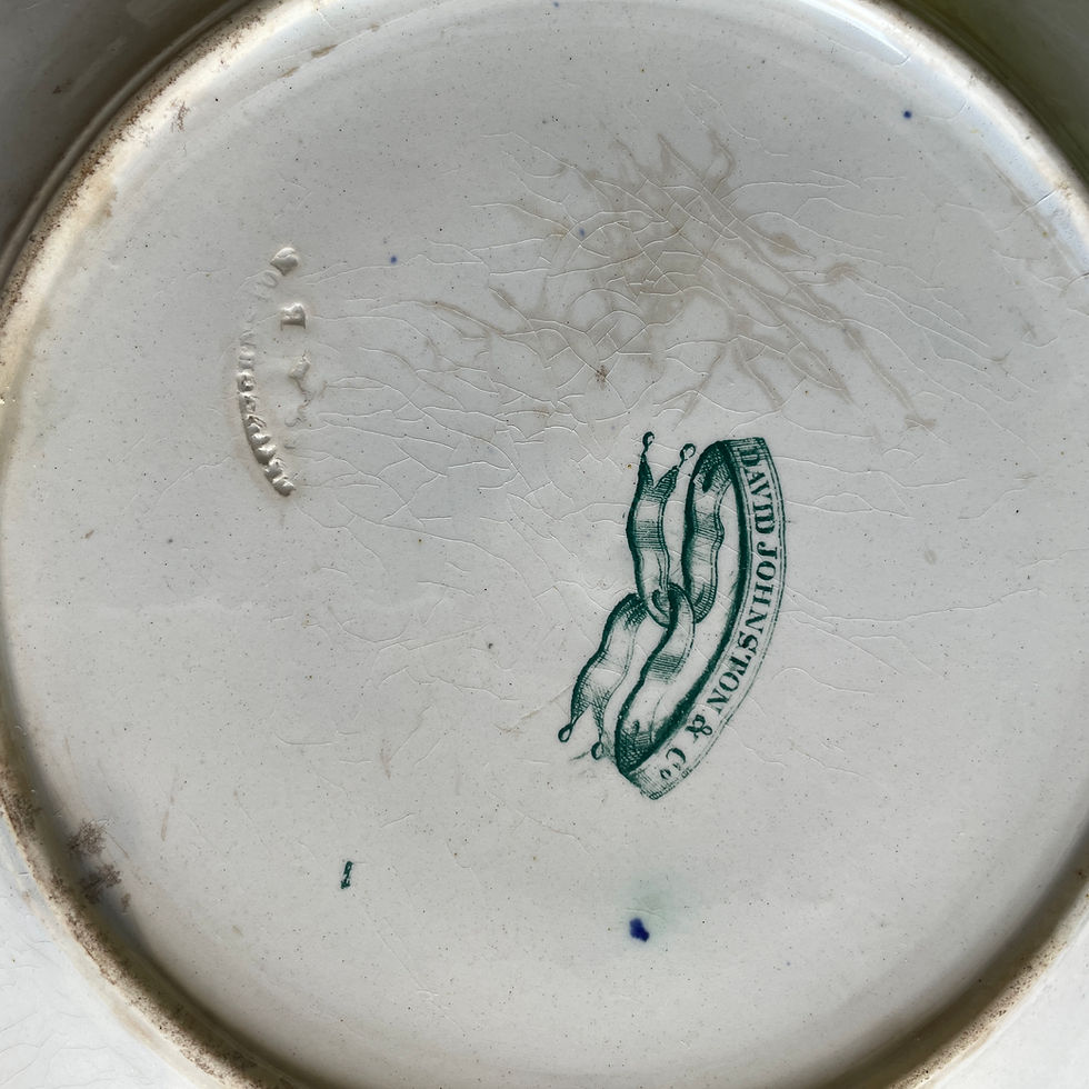 Thumbnail: Set of 7 plates and a dish by David Johnston Bordeaux - Early 19th century