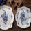 Thumbnail: Pair of Sarreguemines dishes with birds and musical instruments