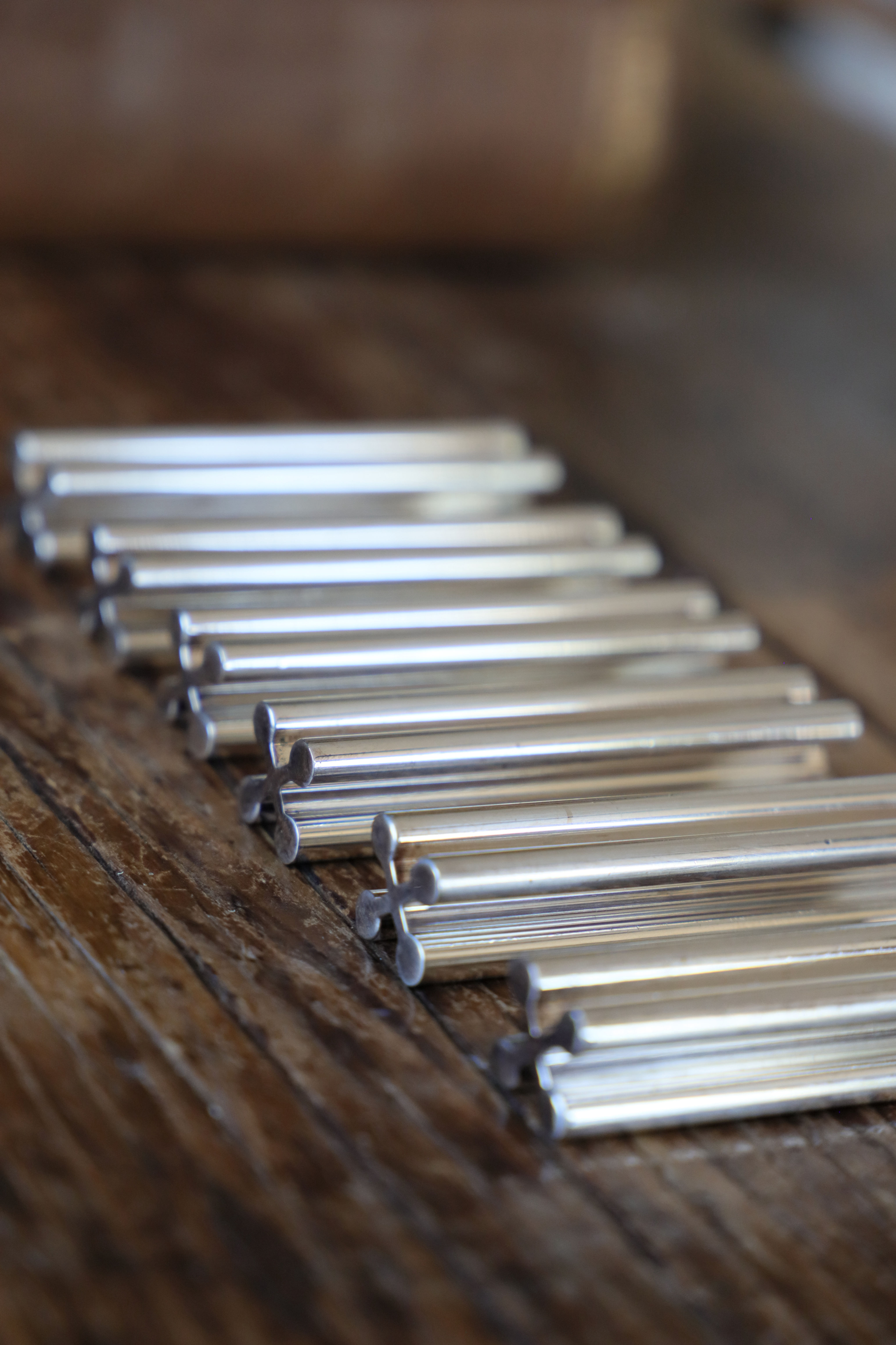 Set of 6 vintage silver-plated metal knife rests