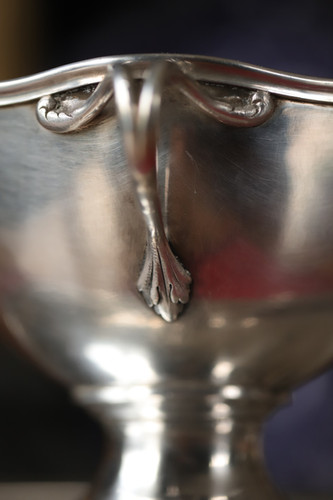 Saucière en métal argenté, Fleuron Christofle Saucière en métal argenté, Fleuron Christofle