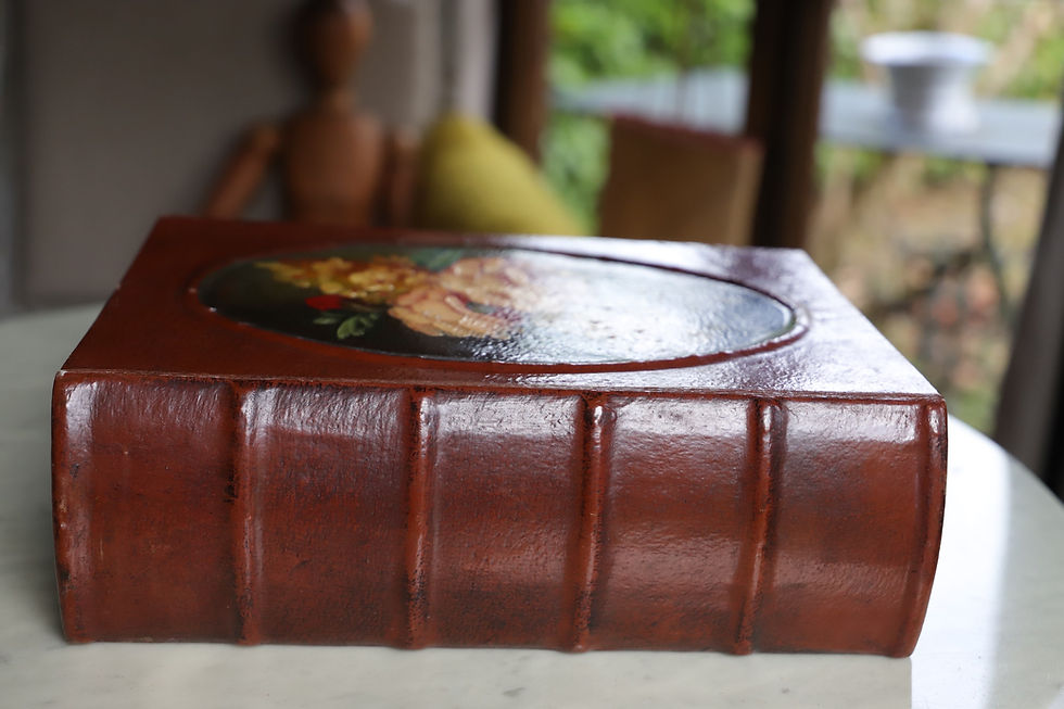 Miniature : Boite faux livre en bois peint main