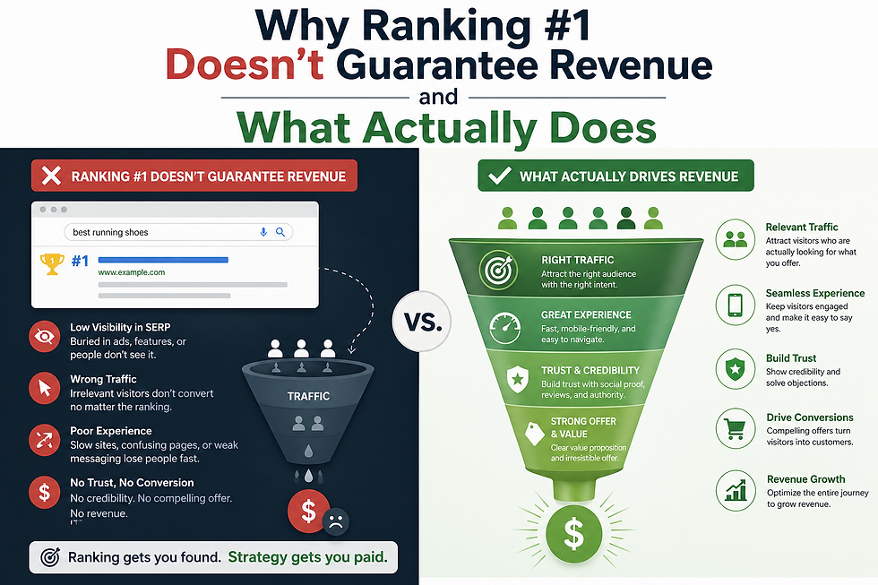 Why Ranking #1 Doesn’t Guarantee Revenue and What Actually Does