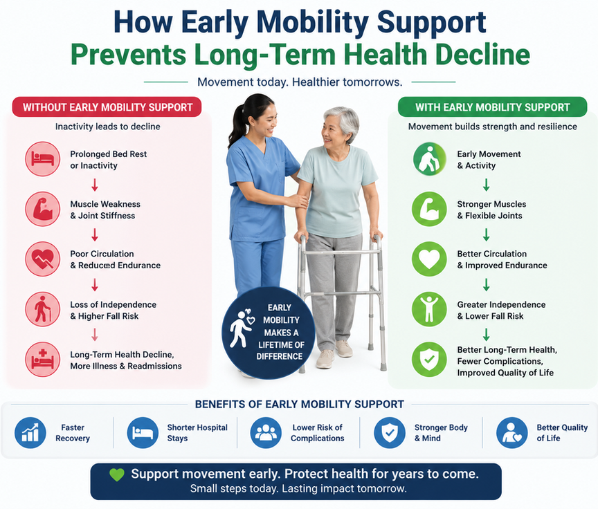 How Early Mobility Support Prevents Long-Term Health Decline