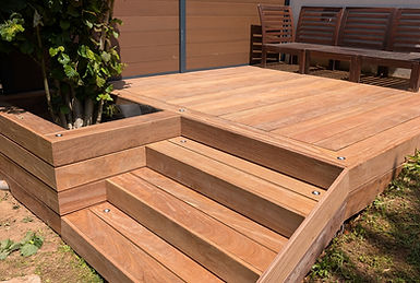 Terrasse bois exotique Cumaru à Bailly-Romainvilliers (77700)