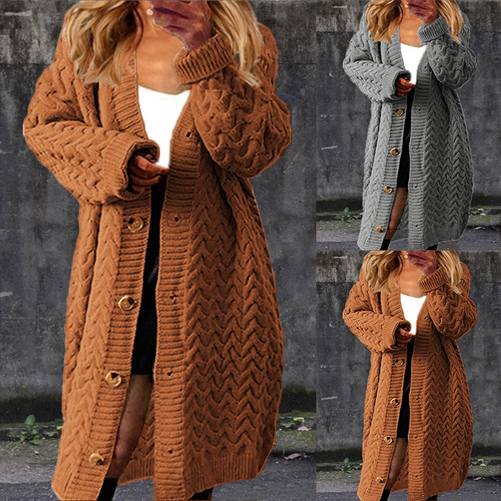 Women Sweater Cardigans Autumn Winter Knitted Outerwear