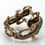 Thumbnail: YACQ Gecko Bangle Bracelet Antique Gold Silver Color