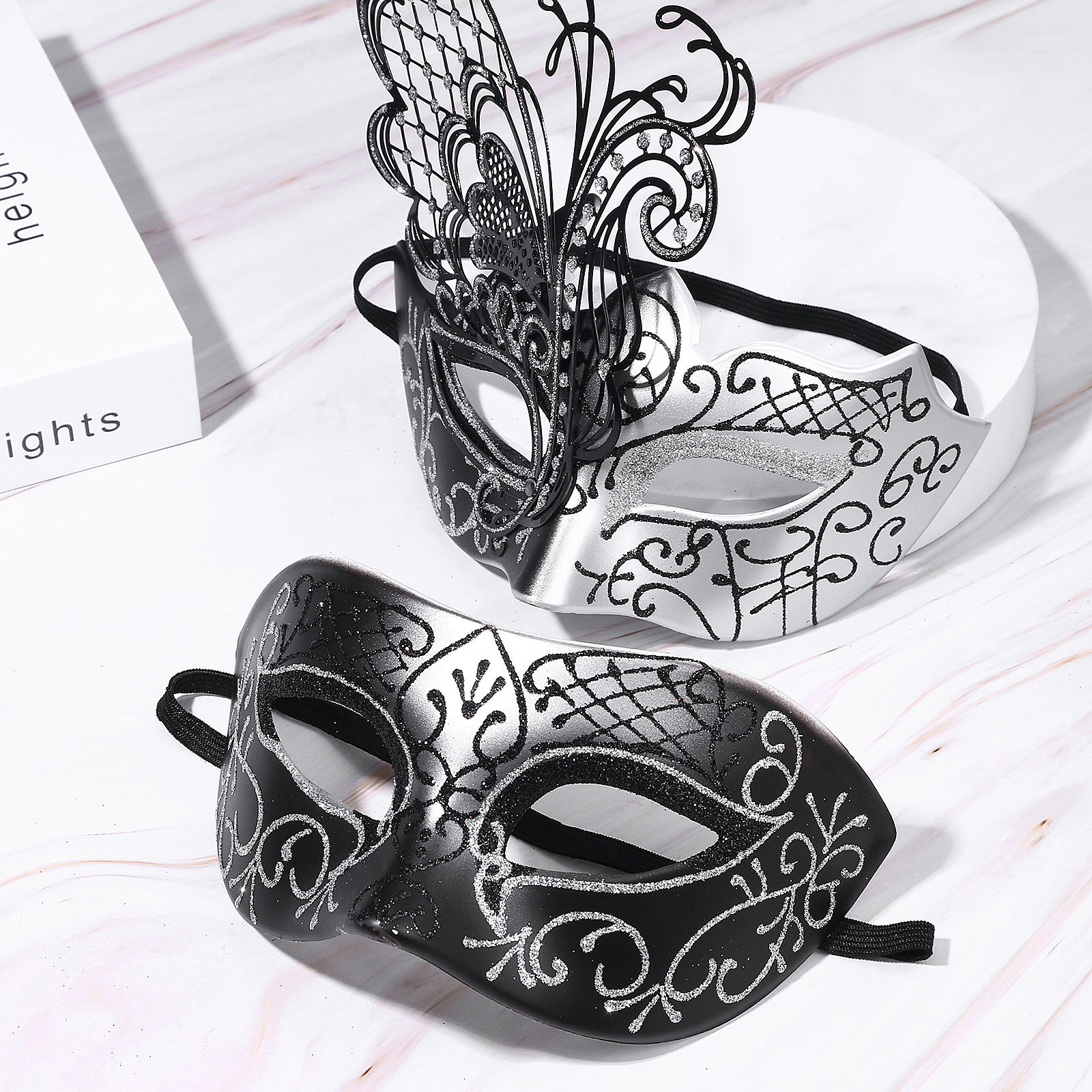 Light Couples Masquerade Ball Mask Venetian Mystery Fashion Carnival 