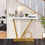 Thumbnail: Modern Faux Marble Console Table 
