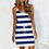 Thumbnail: Women Fashion Striped Beach Dress 