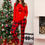 Thumbnail: Merry Christmas Cotton Pajamas Set  For Women Sleepwear 