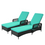 Thumbnail: Outdoor Patio Pool PE Rattan Wicker Chair Wicker Sun Lounger,