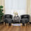 Thumbnail: Accent Chair, Mid Century Modern Chair with Ottoman